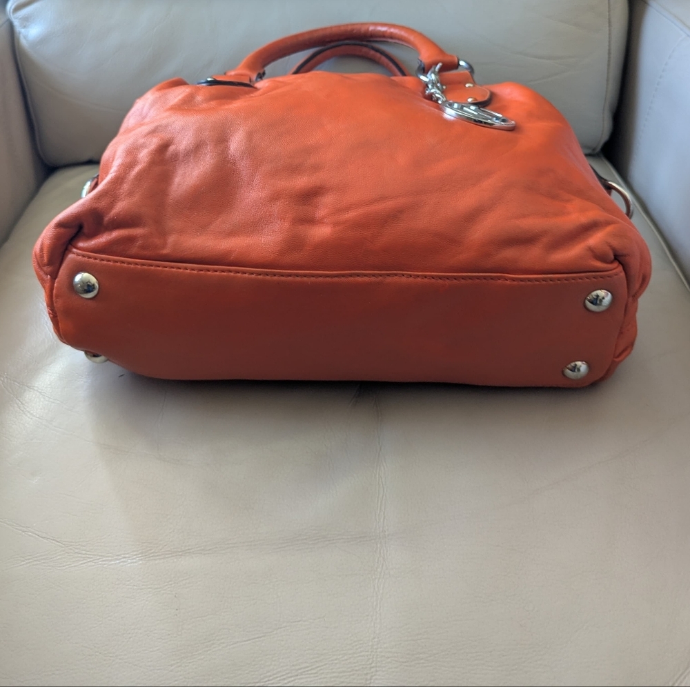 🌼 Michael Kors Orange Leather Satchel - Picture 5 of 13